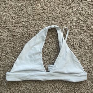 Plumeria white bikini top Sz medium